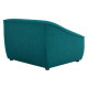 Deep Teal Green Fabric Super Cozy Lounge Chair