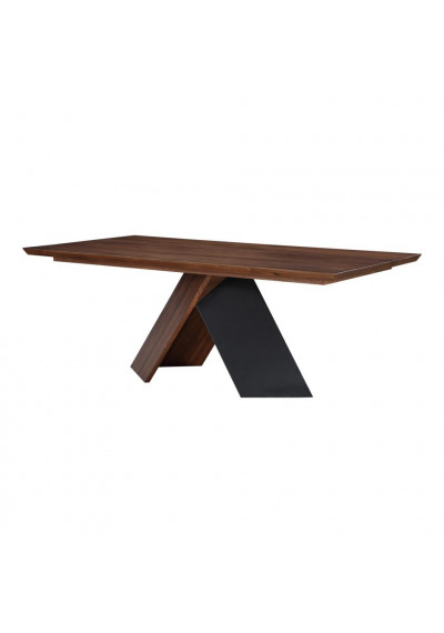 Eclectic X Frame Walnut & Iron Dining Table
