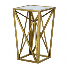 Gold Angular Accent Table Mirror Top