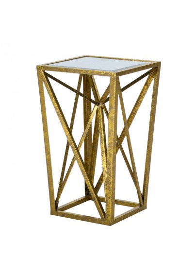 Gold Angular Accent Table Mirror Top