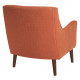 Orange Mid-Century Accent Chair 