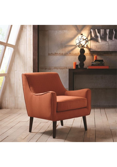 Orange Mid-Century Accent Chair 