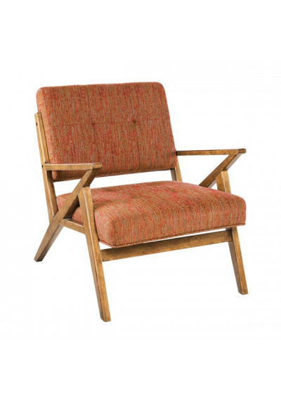 Burnt Orange Mid Century Mod Boomerang Chair