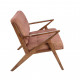 Burnt Orange Mid Century Mod Boomerang Chair