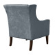 Blue Fabric Flip Wing Accent Chair 