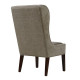 Grey High Back Dining Chair Nail Detailing