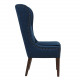Blue High Back Dining Chair Nail Detailing