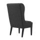 Charcoal Grey High Back Dining Chair Nail Detailing