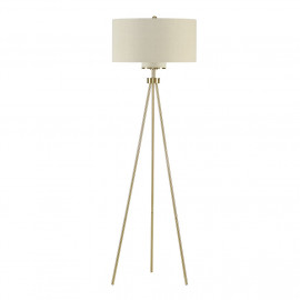 Gold Modern Tripod Floor Lamp White Shade