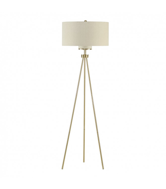 Gold Modern Tripod Floor Lamp White Shade, Alpine Tripod Table Lamp