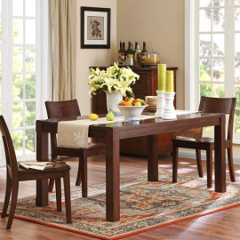 Espresso Finish Cottage Parsons Dining Table