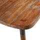 Industrial Wood & Metal Curved Back Chair Set 2