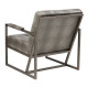 Grey Eco Leather Alligator Embossed Lounge Chair