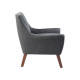 Grey Sleek Contemporary Modern Lounge Chair