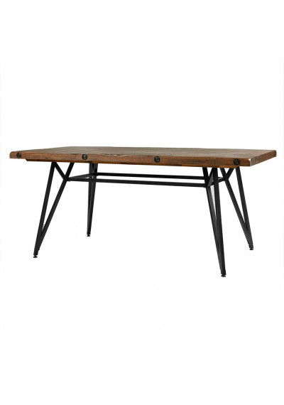 Reclaimed Wood Industrial Dining or Gathering Table in One