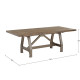 Industrial Rectangle Grey Wood & Silver Metal Dining Table
