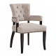 Cream Fabric Dining Arm Chair - Set 2