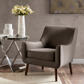 Grey Mid-Century Accent Chair 
