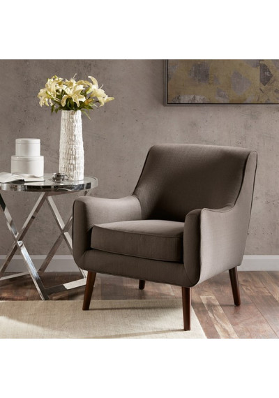 Grey Mid-Century Accent Chair 