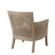 Natural Wood Cane Rattan Back Accent Chair