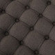 Charcoal Grey Tufted & Studded Round Storage Ottoman Footstool