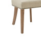Elegant Cream Fabric Wing Back Dining Chair Set 2