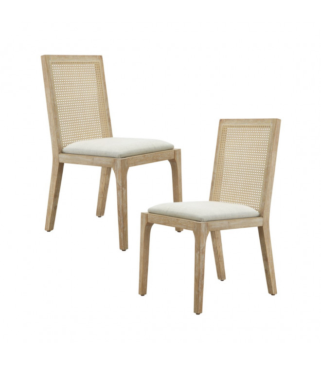 Light Wood Cane Rattan Back Natural, Wooden And Rattan Dining Chairs
