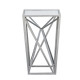 Silver Angular Accent Table Mirror Top