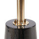 Round Gold Top Accent Table Black Cone Base