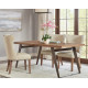 Industrial Rectangle Warm Wood & Metal Dining Table