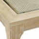 Light Wood Square Cane Center Under Glass Dining Table