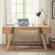 Natural Wood & Metal Industrial Style 3 Drawer Desk