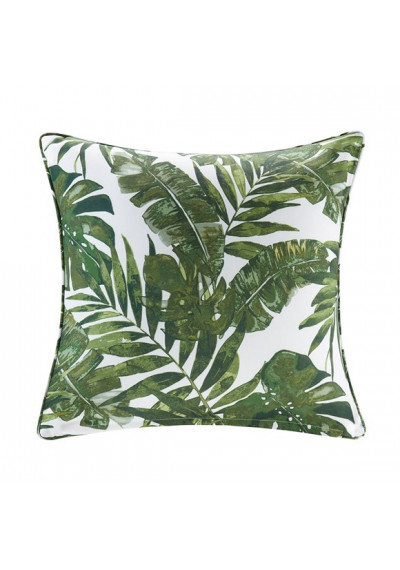 Green Palm Leaf Indoor Outdoor Pillow