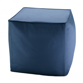 Navy Blue Indoor Outdoor Square Pouf