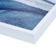 Agate Printed Design in Blues with White Frame Wall Art 