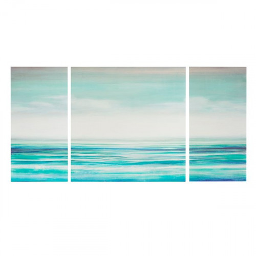 Calm Blue Teal Ocean Canvas Wall Art