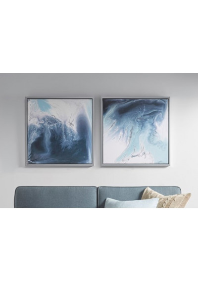Blue Storms Framed Wall Art Set of 2