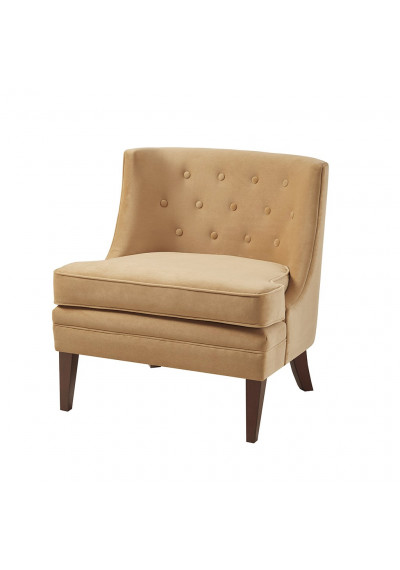 Yellow Gold Fabric Contemporary Accent Chair