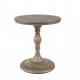 Rustic Olive Round Accent Table