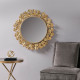 Gold Metal Leaves Frame Wall Mirror