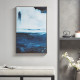Blue Waves Design Rectangle Framed Wall Art
