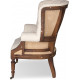 White Tufted Linen & Jute Deconstructed Library Chair