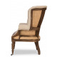 Tufted Linen Vintage Leather & Jute Deconstructed Library Chair