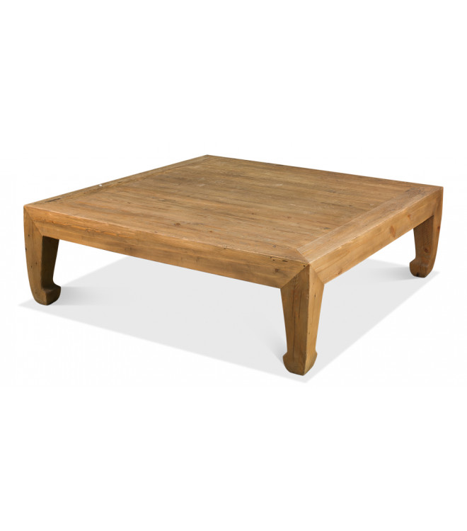 Reclaimed Pine Large Square Coffee, Pine Wood Square Coffee Table