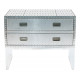 Silver Metal Cabinet with Rivets & Acrylic Base