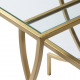 Gold Metal Glass Nesting Side Accent Table