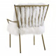 Fluffy White Sheepskin Chair