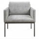 Light Grey Velvet Simple Modern Arm Chair