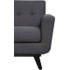 Grey Linen Mid-Century Chair