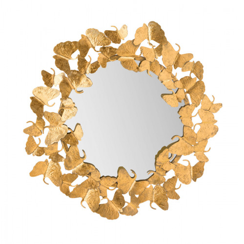 Gold Metal Butterfly Frame Wall Mirror